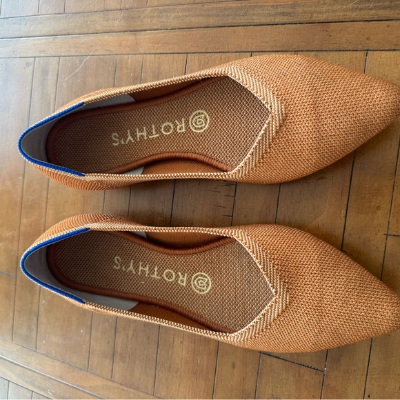 Rothy's Pointed Toe Tan Flats - Picture 3 of 4